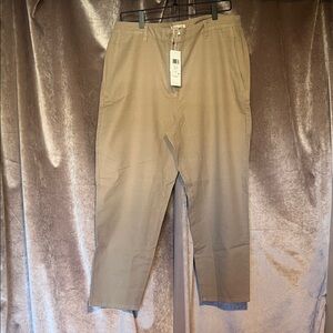 Eileen Fisher Khaki Ankle Pants Chinos Size 14